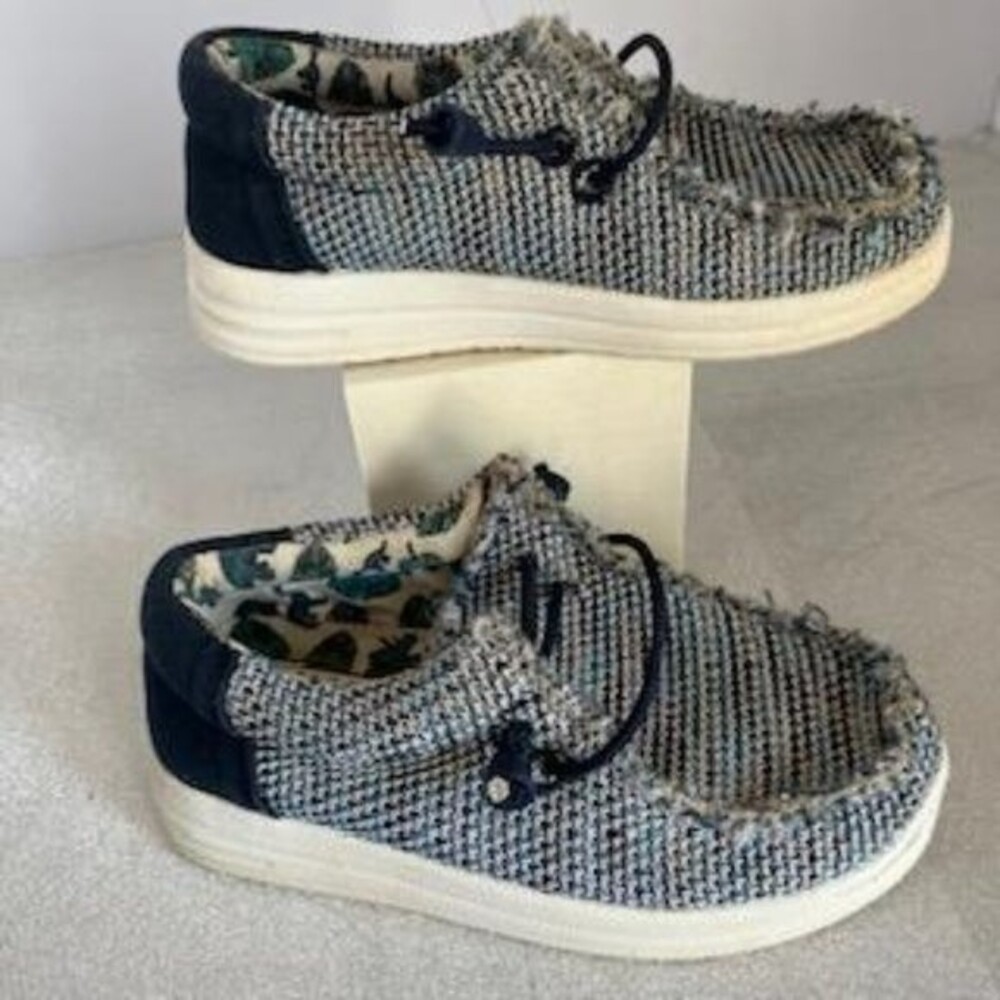 West Harris Lil Benny Fabric loafer boat slip-on shoes sz 9M